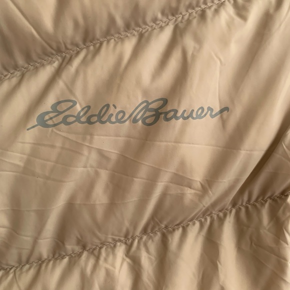 Eddie Bauer Women's Beige Hooded Puffer Coat - Picture 8 of 14